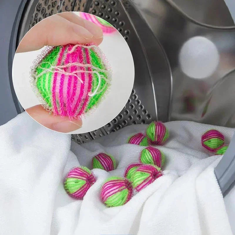 12/6 Piece Set Laundry Washing Machine Hair Filter Floating Lint Remover Catcher Reusable Laundry Ball Dirt Collection Products - E-menage