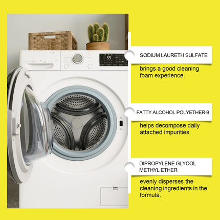 Nettoyant pour Lave-Linge à Tambour – Détartrant &amp; Désodorisant Puissant – Nettoyage en Profondeur, Anti-Odeurs et Anti-Calcaire