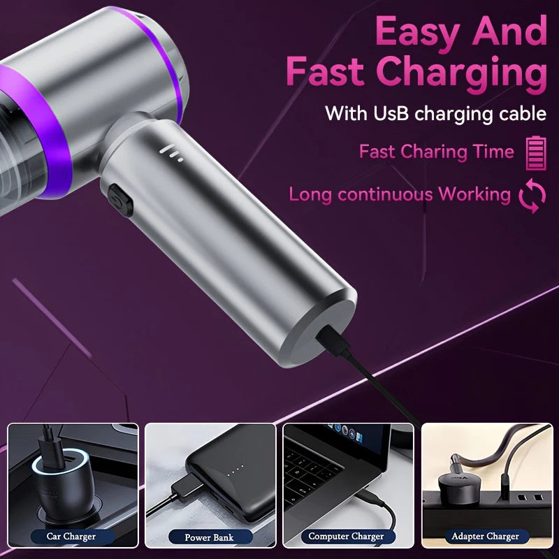 New Car Vacuum Cleaner 985000PA Strong Suction Powerful Wireless Portable Car Cleaner for Home Appliance Air Blower