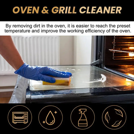Nettoyant Moussant Puissant Four, Gril &amp; Micro-ondes 100ML – Élimine Graisse, Odeurs &amp; Dépôts Tenaces