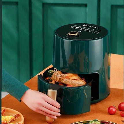Friteuse à air chaud domestique sans huile et sans fumée, automatique, grande capacité, intelligente et multifonctionnelle