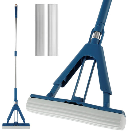 Balai éponge auto-drainant, rouleau absorbant en mousse avec 2 têtes éponge