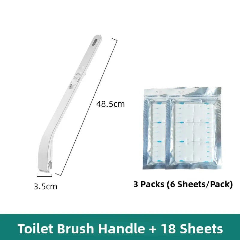 Disposable Toilet Bru with Built-In Cleaner Direct Fluable Head Household Personal Cleaning Tool Batoom Accories