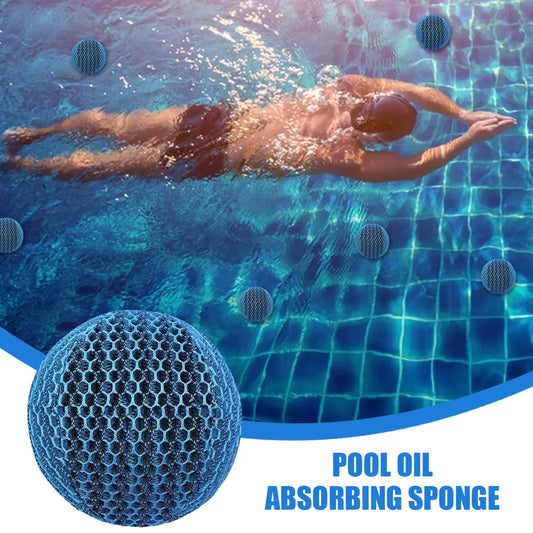 Oil Absorbing Sponge Skimmer Foam Absorber Hot Tub Scum Absorber Floating Filter Reusable Spa and Pool Cleaner Pool Accessories