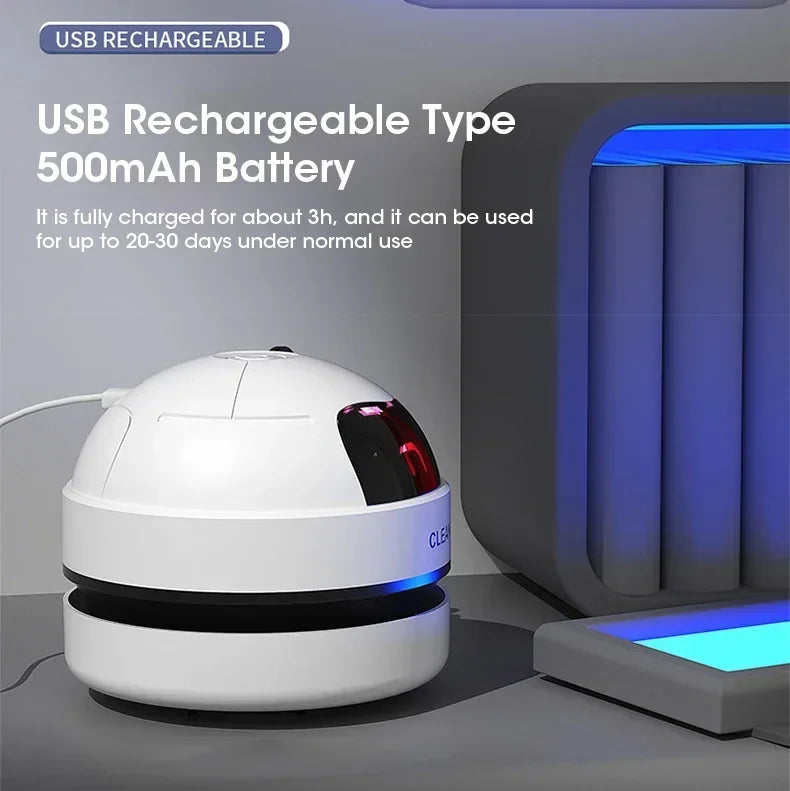 Desk Table Dust Vacuum Handheld Mini Vacuum Cleaner USB Table Sweeper Home Office Desktop Pencil Crumbs Cleaner Vacuum Cleaner
