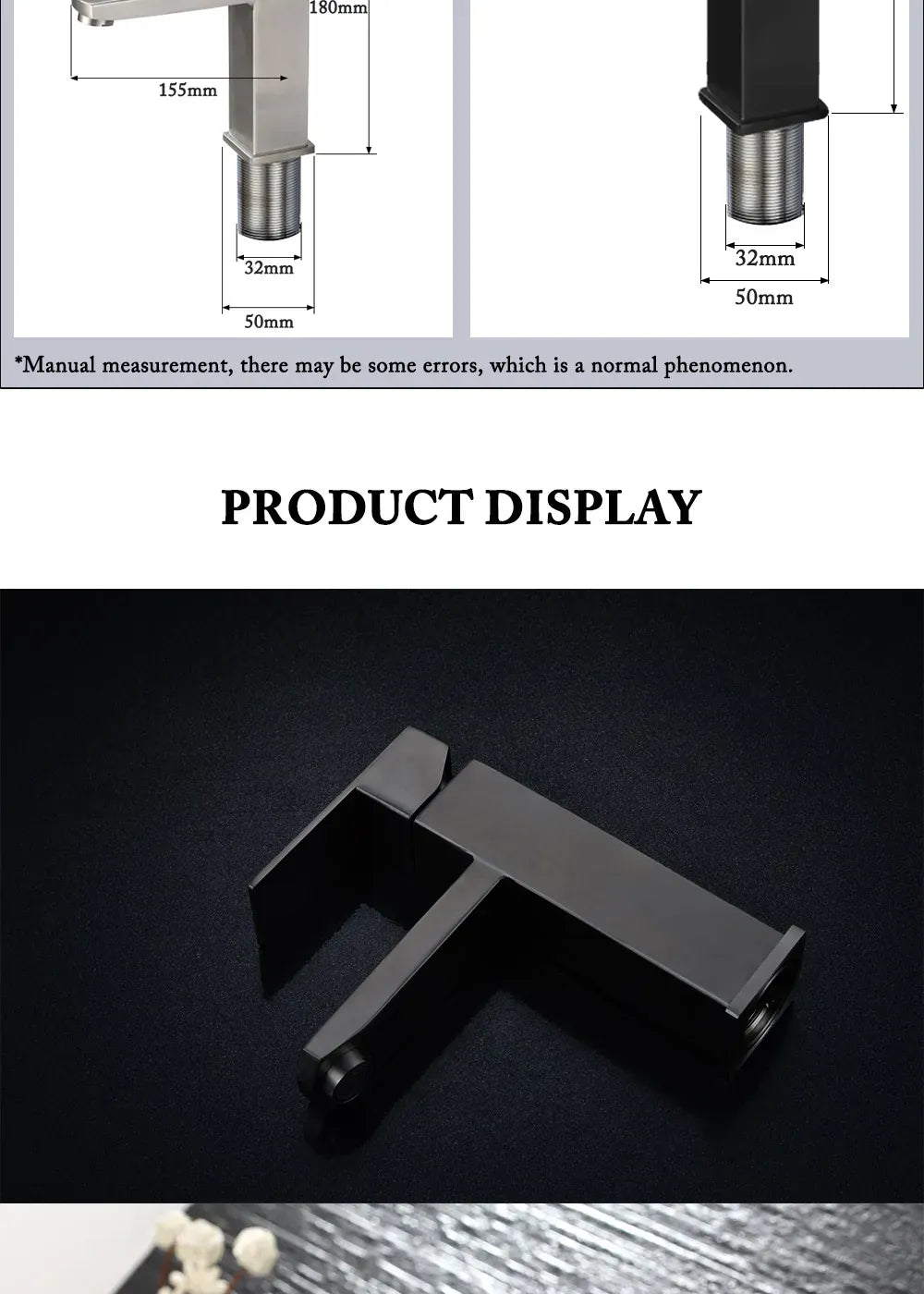 Basin Sink Bathroom Faucet Deck Mounted Hot Cold Water Basin Mixer Taps Matte Black Lavatory Sink Tap Crane（hose not  include）