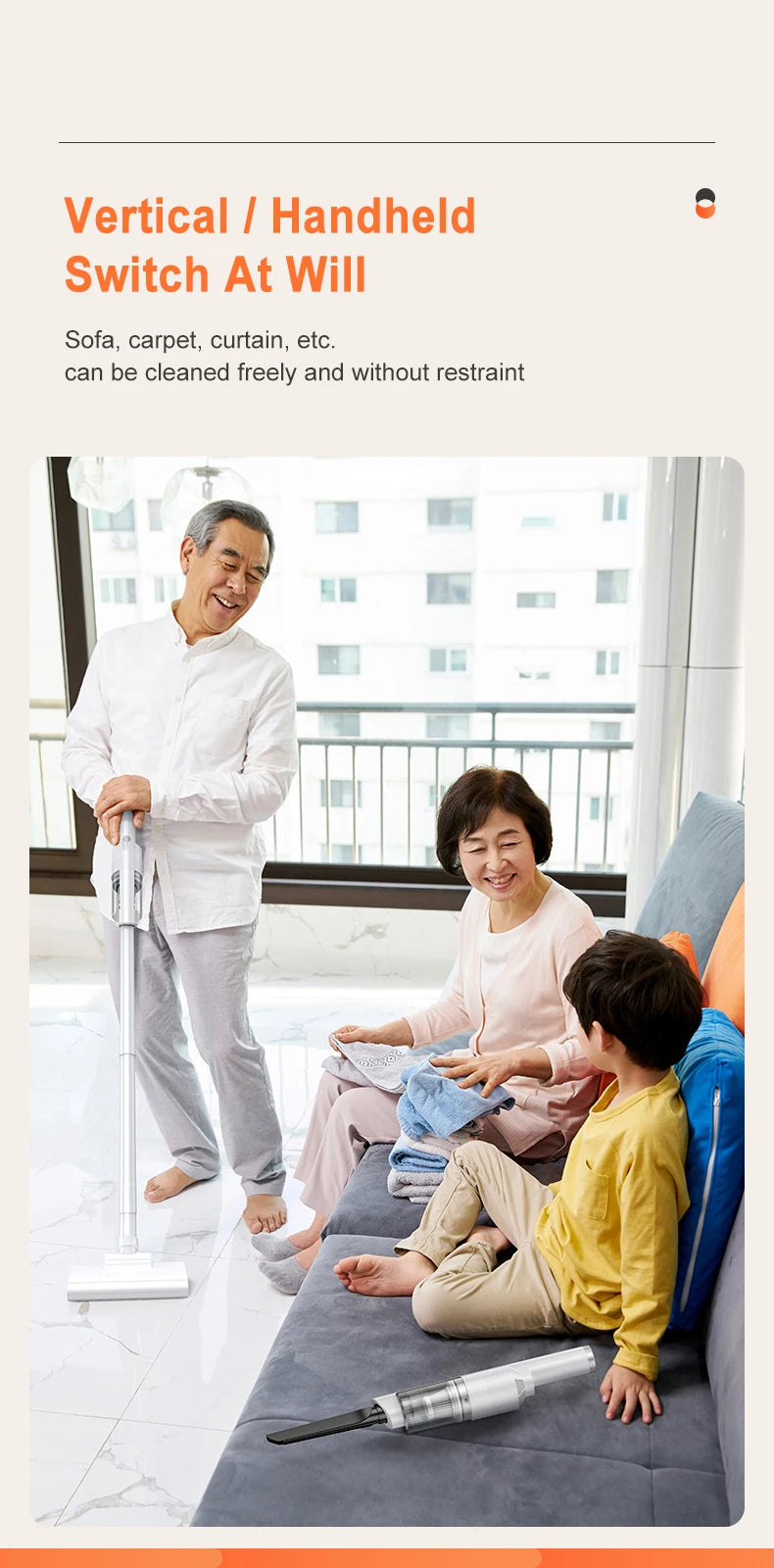 15000pa Multifunctional Vacuum Cleaner Handheld Powerful Suction HEPA Filter Wireless Vacuum Cleaner for Car Floor Household