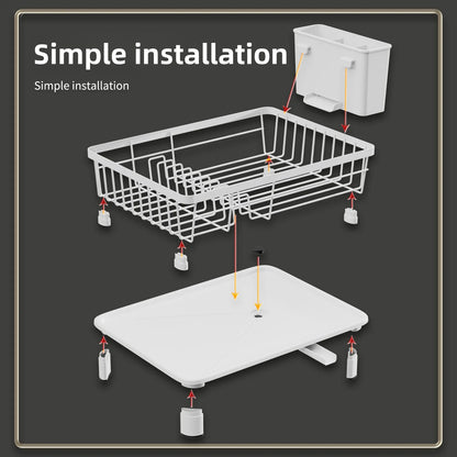 Kitchen Dish Rack, Small Volume Bowl and Plate Draining Rack, Sink, Multi-functional Tableware Draining Bowl Storage Box