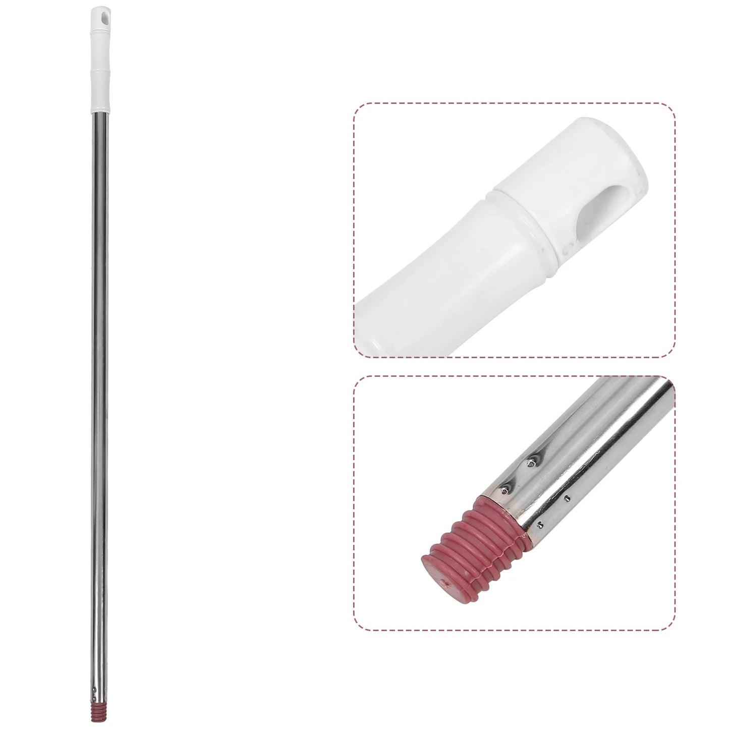 Broom Extension Handle Metal Grip Replacement Broom Pole Rust Resistant Easy to Replace for Various Settings Home Industrial Use