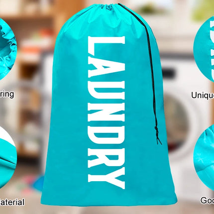XL Travel Laundry Bags Dirty Clothes Organizer Machine Washable Easy Fit a Laundry Hamper or Basket - E-menage