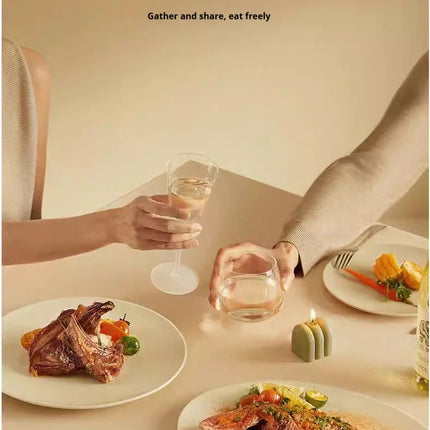 Friteuse à air chaud 1200 W avec panier en verre transparent - Four multifonction sans retournement, poignée isolante, 8 modes de cuisson, usage domestique