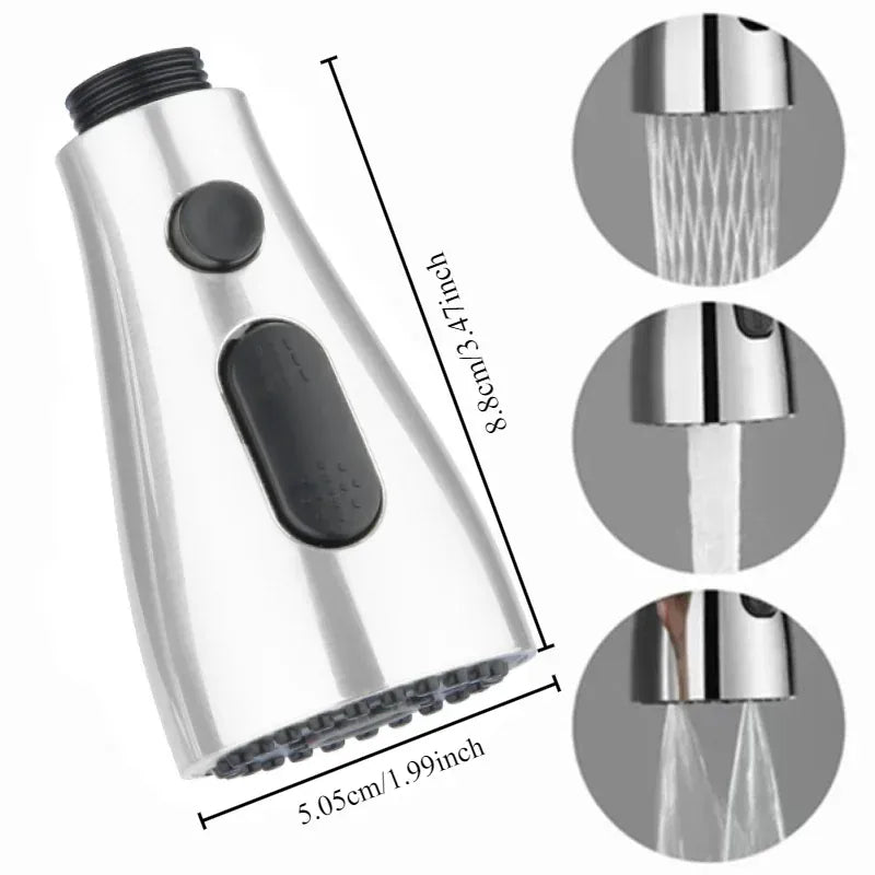 1/2PCS Kitchen Faucet Extender Sprayer Nozzle 3 Modes ABS Water Saving Bathroom Basin Sink Shower Spray Head for 1/2" Connection