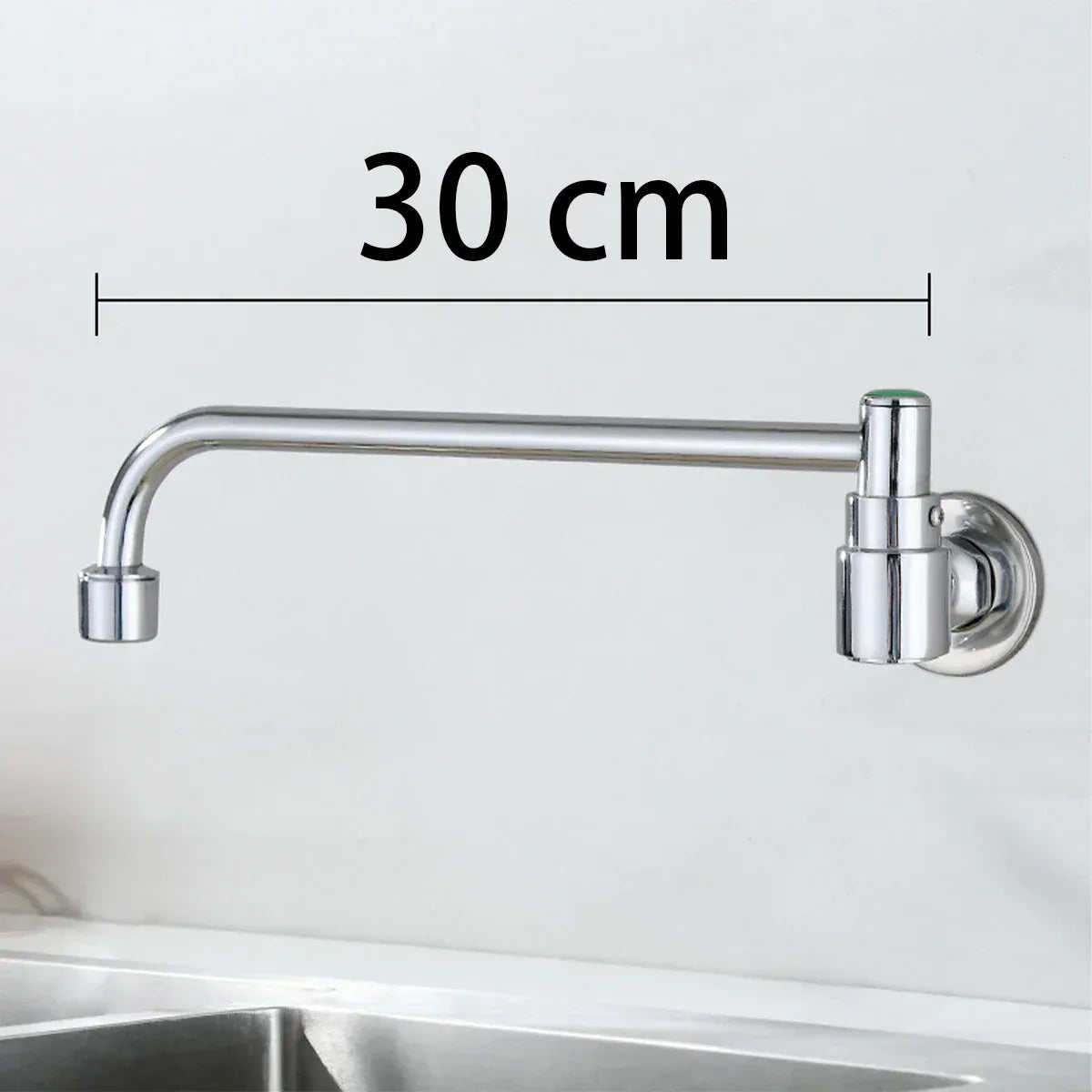 Kitchen Faucet Stainless Steel Wall Mounted Single Cold Water Faucet Lower Curve Faucet Wall Sink Water Tap Premium Quality