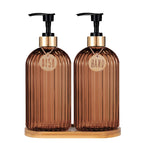 2 bottles with tray
