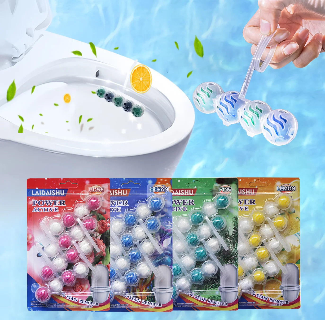 16/12/8//4Pcs Toilet Cleaner Home Fragrance Cleaning Supplies Drain Toilet Hanging Detergent Balls Bathroom WC Perfume Freshener