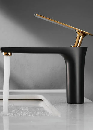 All Copper Black Gold Basin Faucet Sink Faucet Hot and Cold Faucet White Heightened Bathroom Faucet  Bathroom Faucet