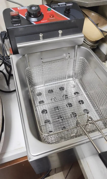 220V Professional Fryer Electric Cookware for Kitchen Deep French Fries Commercial Fryers Frying Oil Cooker Timer Arfrai AE