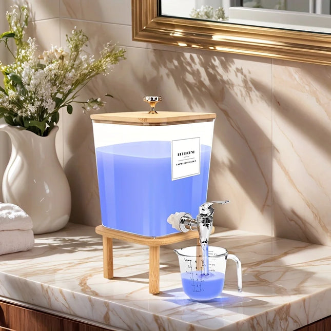 Distributeur de lessive, distributeur de liquide vaisselle avec robinet en acier inoxydable, - E-menage