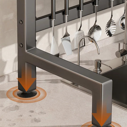 Égouttoir à vaisselle double couche pour évier de cuisine, étagère de rangement pour vaisselle, égouttoir multifonctionnel, accessoires de rangement pour plan de travail