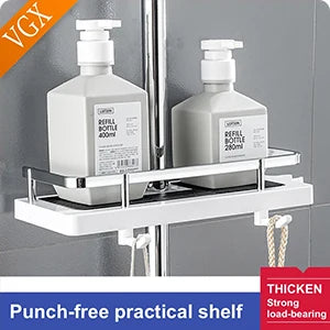 VGX Multifunctional Bathroom Faucets Pull Out Basin Mixer Sink Faucet Gourmet LED Temperature Tap 360° Tapware Crane Brass White