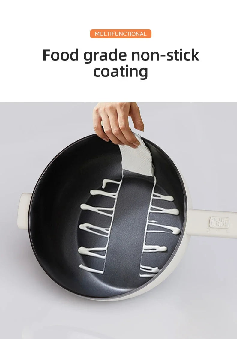 110V 220V Electric Frying Pan Household Mini Stir-frying Pot Electric Cooker Electric Cooking Pot Portable Hotpot
