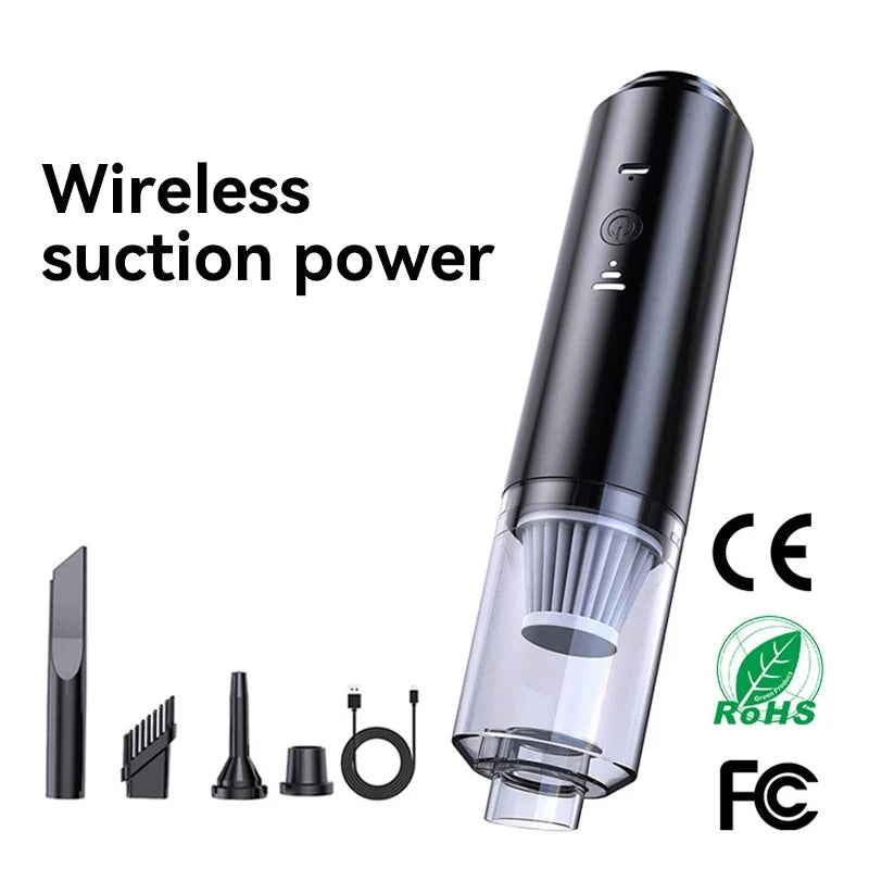 2025 New Wireless Car Vacuum Cleaner, 4-in-1 Handheld Portable Blower Wet&Dry Strong Suction for Home Car Cleaning Accessories