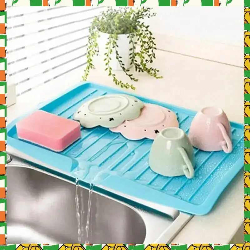 Professional Tool Drain Rack Kitchen Dish Drainer Tray Large Sink Drying Rack For Kitchen Worktop Organizer White 1 Piece