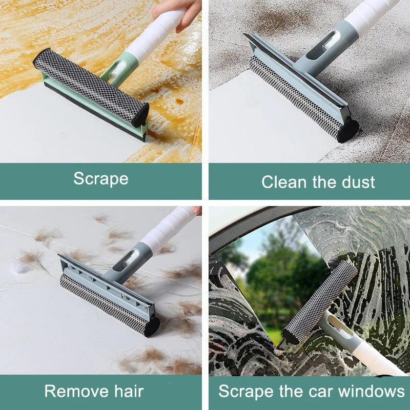 Cleaner Glass Wiper Multifunctional Household Window Toilet Tool Double-sided Wipe Window Cleaner Squeegee Kitchen Accessories