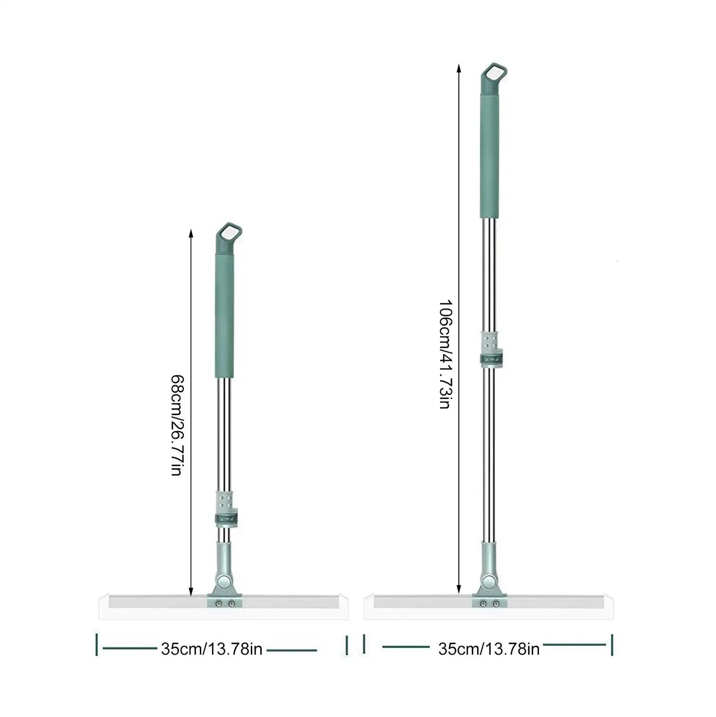 Floor Scrub Broom Scraping Broom with Telescopic Handle Household Cleaning Tool for Floor Bathrooms Kitchens Showers Tile Pet