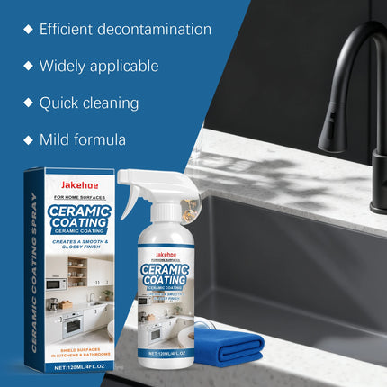 Kit de revêtement céramique en spray pour carrelage de cuisine et de salle de bain - E-menage