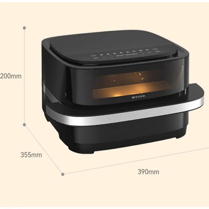 Friteuse à air chaud, nouvelle machine à pizza pratique et grande capacité pour la maison, four électrique multifonction à affichage intelligent