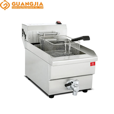 Fryer8L Automatic Commercial Deep Fryer With Oil Valve Counter Top Electric Restaurant Hotel Food Shop Home Use Good Price New