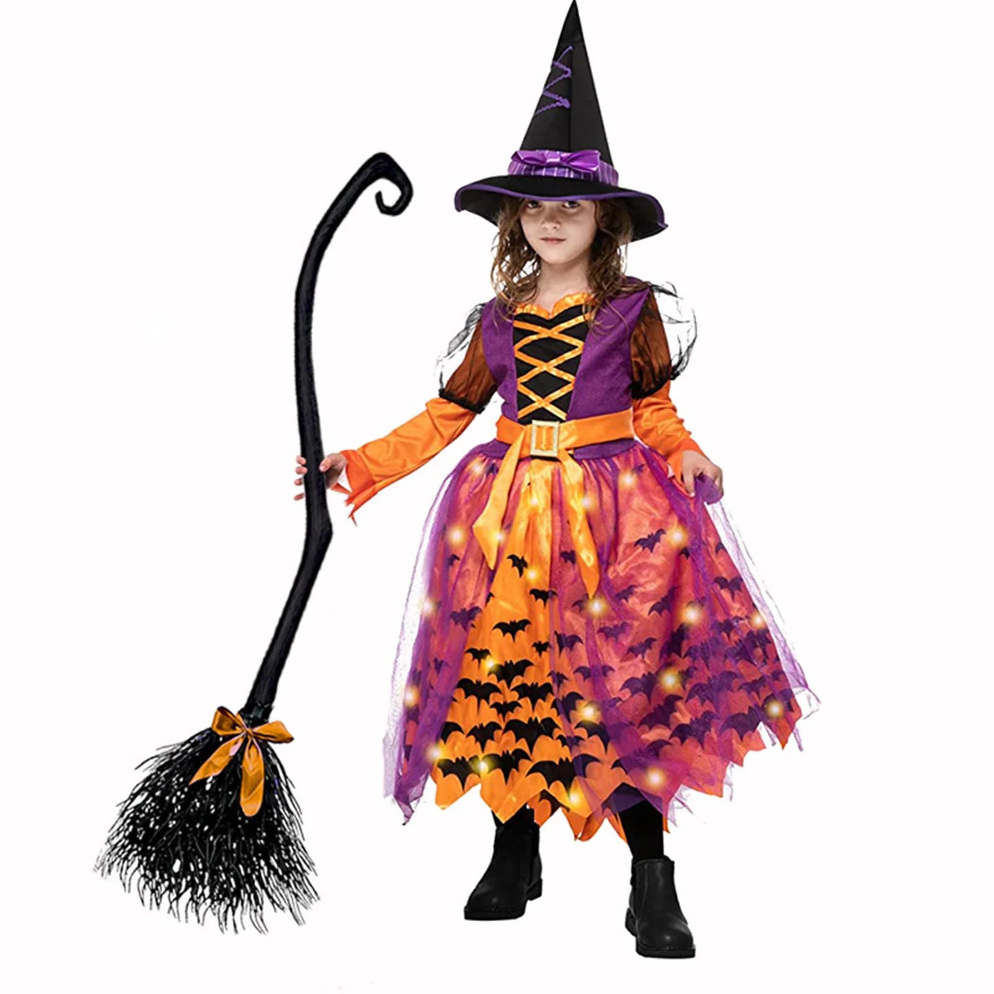 Halloween Broom Prop Black Detachable Witch Broom For Cosplay Masquerade Decor Trick Or Treat Festival Party Decorations 2025