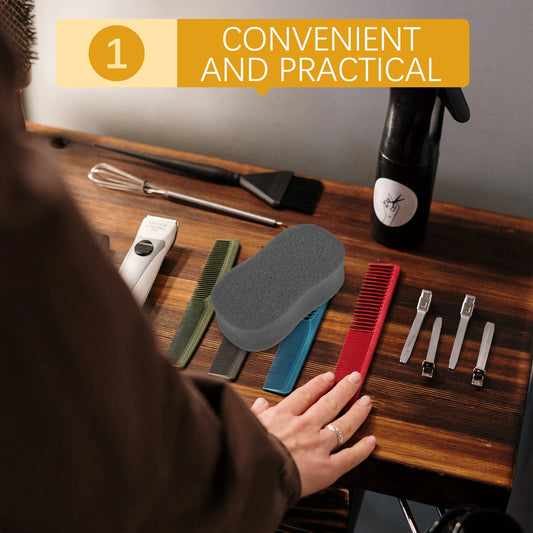 10Pcs Black Hair Removal Brush Neck Duster Sponge Salon Duster Sponge Barber Duster Sponge Haircut Duster Sponge Hair Care