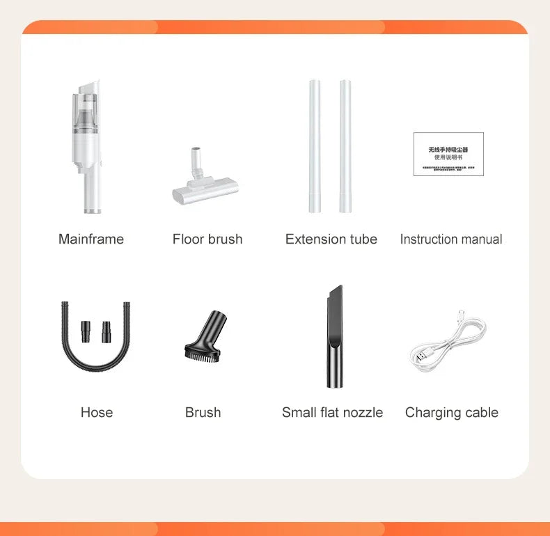 15000pa Multifunctional Vacuum Cleaner Handheld Powerful Suction HEPA Filter Wireless Vacuum Cleaner for Car Floor Household