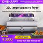 Commercial Electric Fryer - Single Cylinder Large Capacity Fryer for French Fries and Dough Sticks