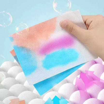 Feuilles Anti-Décoloration et Absorption des Couleurs – Pastilles de Lessive Protectrices | Feuilles Anti-Taches Réutilisables   (50/150 Pièces)