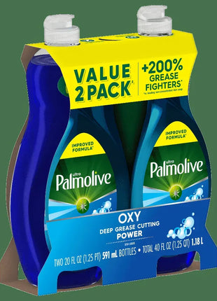 Ultra Oxy Liquide Vaisselle Puissant – Lot de 2 | 200 % Plus Efficace Contre la Graisse , Doux pour les Mains ,Sans Produits Chimiques