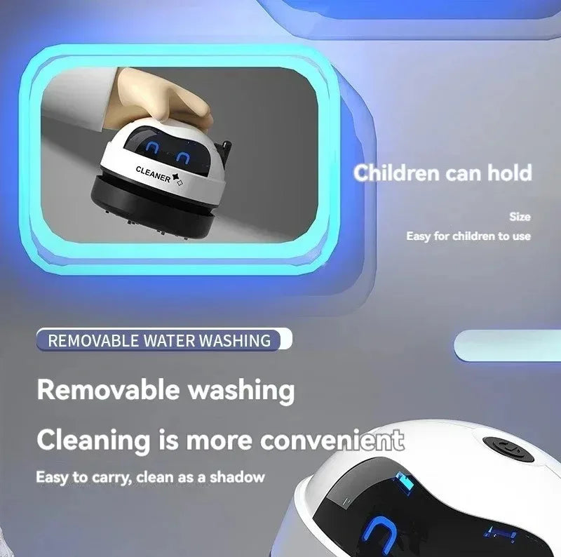 Table Vacuum Cleaner Mini Desktop Dust Vacuum With Detachable Nozzle USB Rechargeable Wireless Car Vacuum Cleaner Cleaning Tools