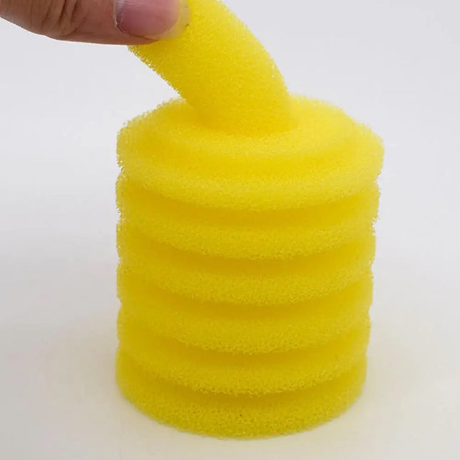 Éponge filtrante ronde jaune pour aquarium - E-menage