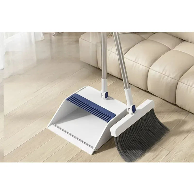 Medium-Sized Thickened and Widened Upgraded Foldable Broom and Dustpan Set Durable, Non-Stick, Easy To Clean, Convenient Storage