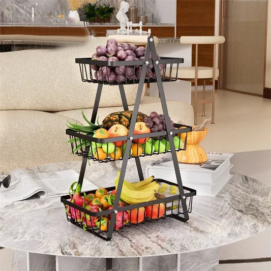 Multifunctional Portable Storage Basket – Fruits &amp; Snacks | Multi-Tier