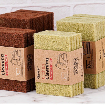 Lot de 5 ou 10 éponges en microfibre de sisal