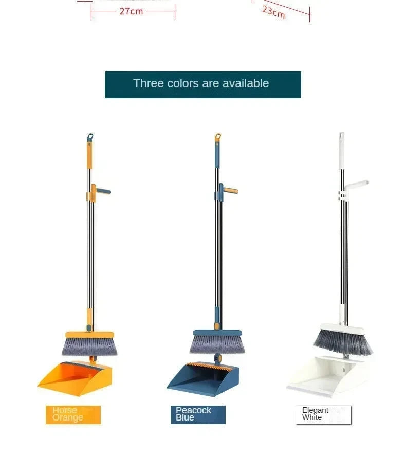 UNTIOR 1 Piece Foldable Broom & Dustpan Set Household Sweeping Tool 180° Rotating Small For Hair Garbage Cleaning Home