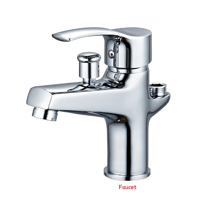 Basin Faucet Set Bathroom Bathtub Shower Faucet with Handheld Shower Head Toilet Hot Cold Water Mixing Valve Nozzle Deck Mounted