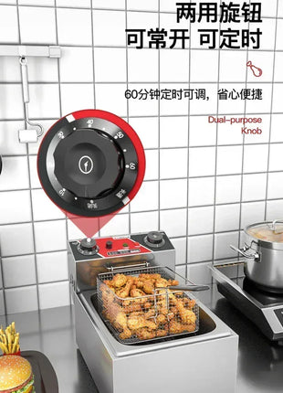 220V Fryer Electric Cookware for Kitchen Deep French Fries Commercial Fryers Frying Oil Cooker Timer Arfrai 10L Ar AF