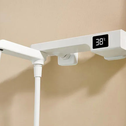 Robinet de baignoire en laiton, mitigeur de douche, robinet de salle de bain avec affichage numérique Crane et bec cascade.