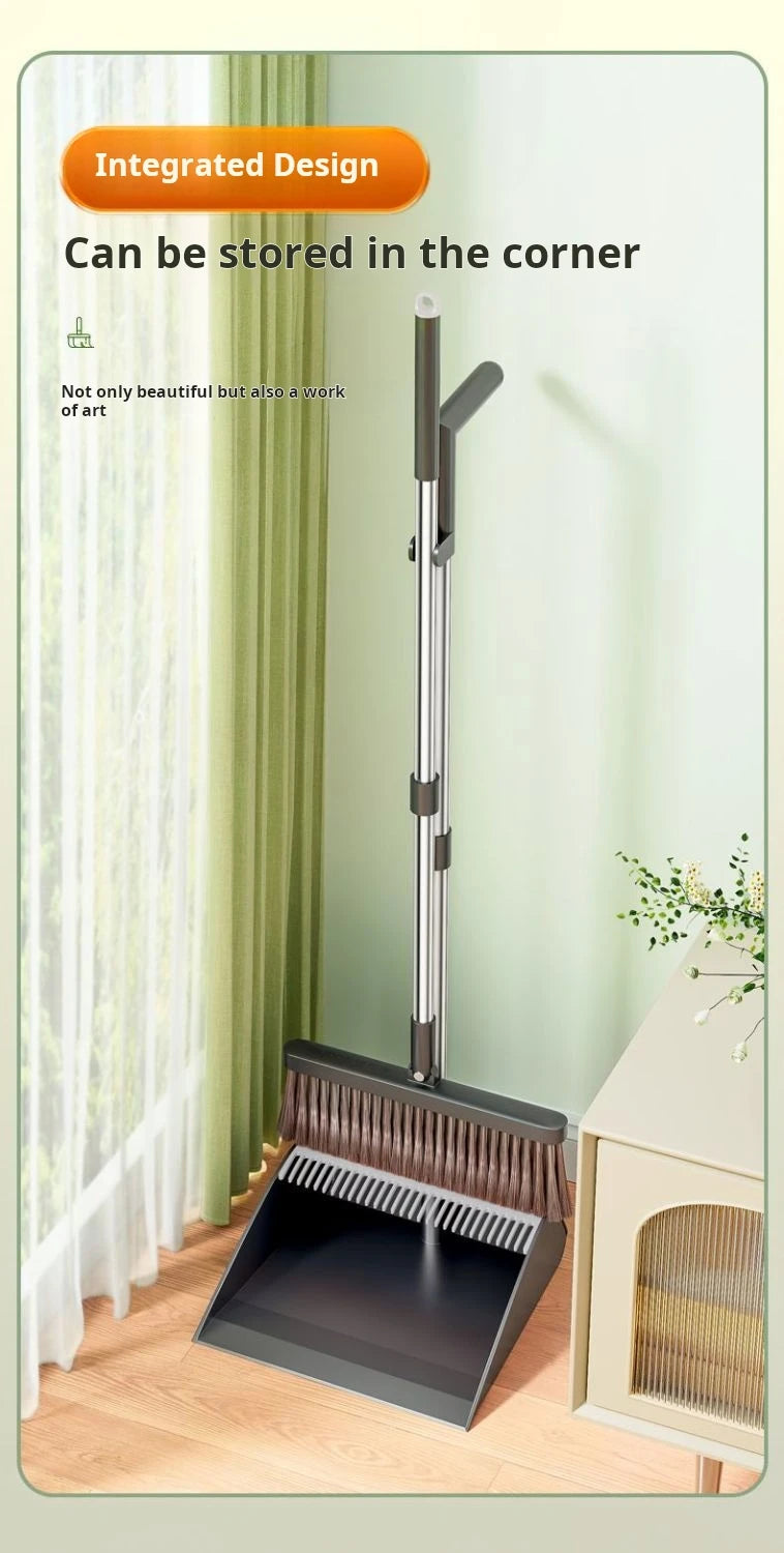 JOYBOS 30cm Broom Dustpan Set 180 Rotate Sweep Floor Brush For Home Office Living Room Garbage Shovel Broom Cleaning Tool