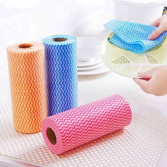67NEW - Lot de 4 rouleaux de 200 chiffons de nettoyage jetables