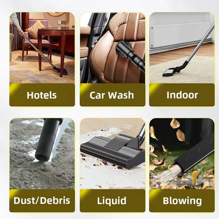 Aspirateur industriel eau et poussière 3300 W, 3 en 1, aspiration puissante, idéal pour la maison, le garage ou l'atelier.